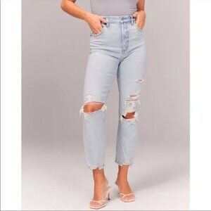 Abercrombie & Fitch The Ankle Straight Ultra High Rise Curve Love Jeans Size 24